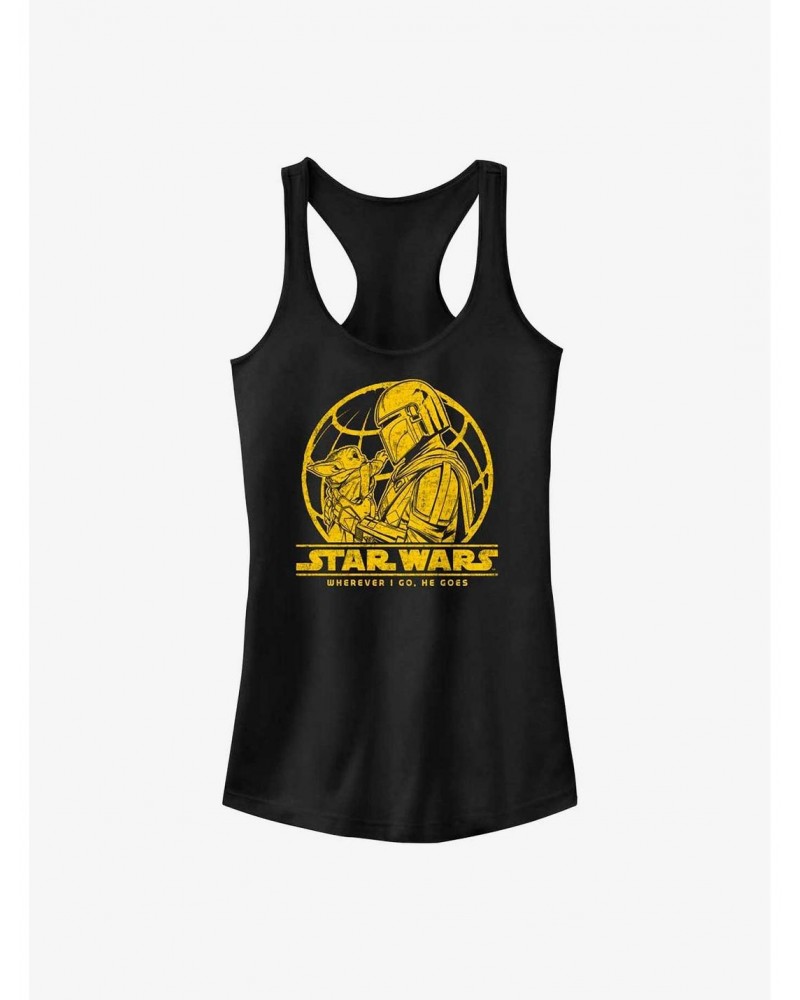 Star Wars The Mandalorian I Go He Goes Girls Tank $8.17 Tanks