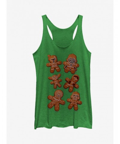 Star Wars Christmas Gingerbread Cookies Girls Tanks $7.25 Tanks