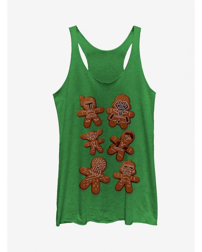 Star Wars Christmas Gingerbread Cookies Girls Tanks $7.25 Tanks