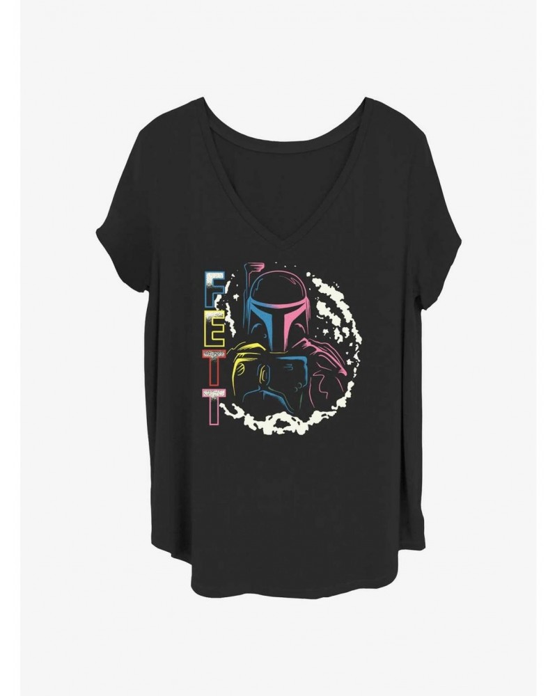 Star Wars Neon Boba Fett Girls T-Shirt Plus Size $9.02 T-Shirts