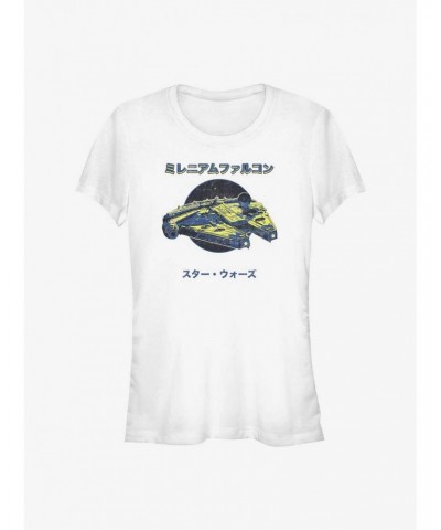 Star Wars Millennium Falcon in Japanese Girls T-Shirt $6.96 T-Shirts