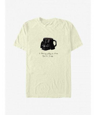 Star Wars Coffee On The Dark Side T-Shirt $6.68 T-Shirts