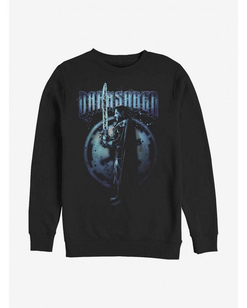 Star Wars The Mandalorian Darksaber Crew Sweatshirt $11.51 Sweatshirts