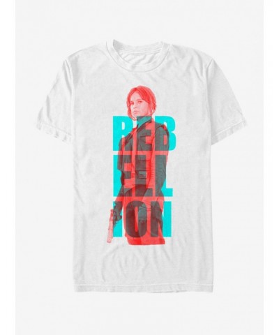 Star Wars Jyn Rebellion Font T-Shirt $6.68 T-Shirts