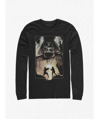 Star Wars Vader Raw Battle Long-Sleeve T-Shirt $9.48 T-Shirts