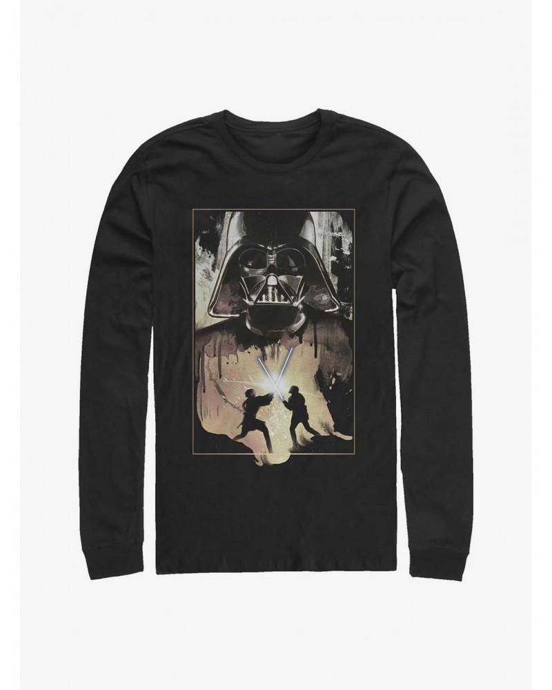 Star Wars Vader Raw Battle Long-Sleeve T-Shirt $9.48 T-Shirts