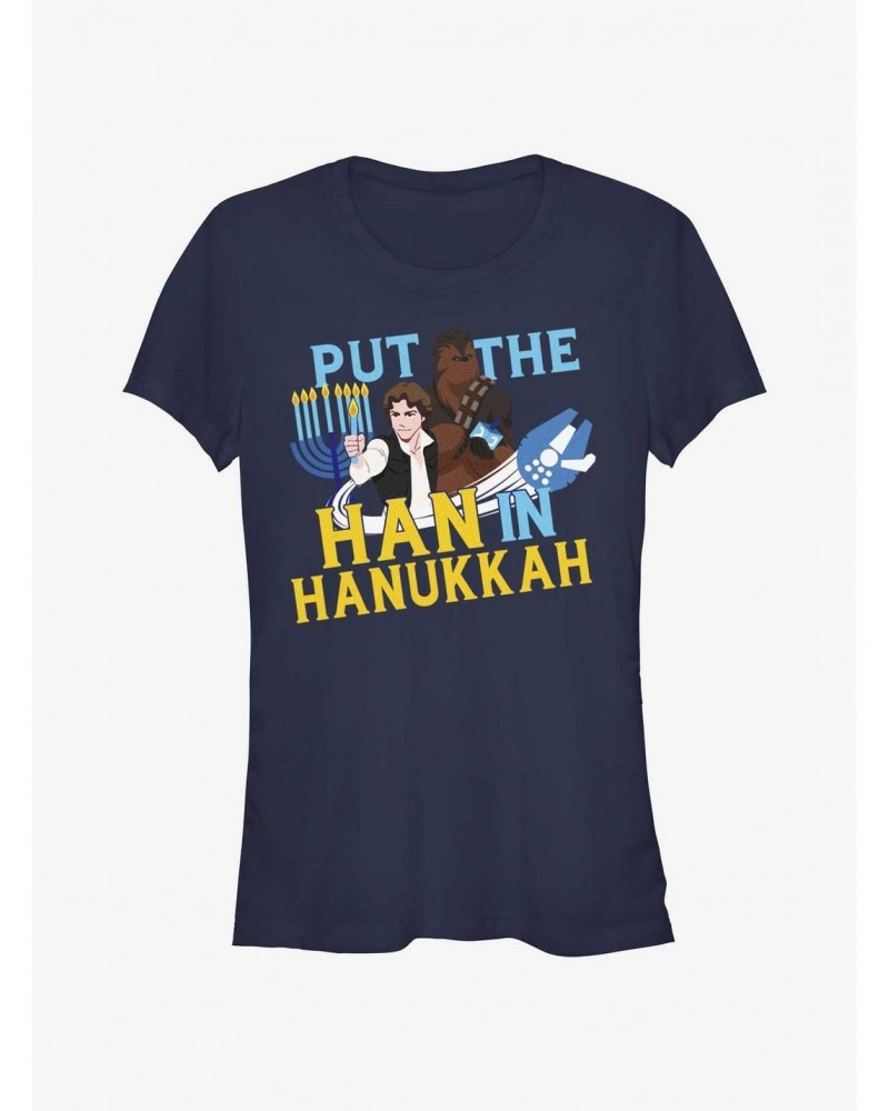 Star Wars Han In Hanukkah Girls T-Shirt $7.44 T-Shirts