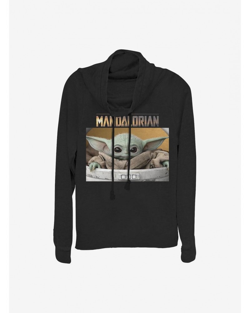 Star Wars The Mandalorian The Child Box Cowlneck Long-Sleeve Girls Top $14.37 Tops