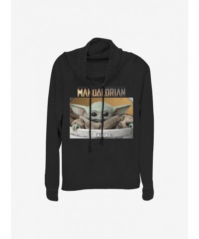 Star Wars The Mandalorian The Child Box Cowlneck Long-Sleeve Girls Top $14.37 Tops