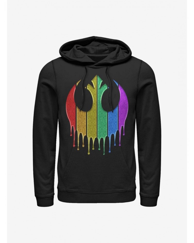 Star Wars Rainbow Rebel Drip Hoodie $16.16 Hoodies