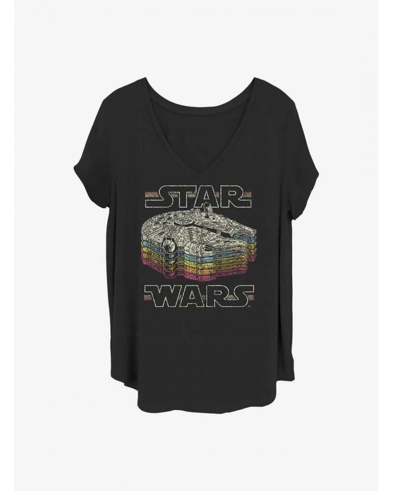 Star Wars Retro Color Girls T-Shirt Plus Size $9.94 T-Shirts