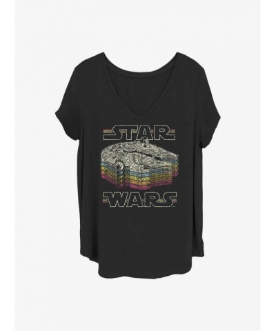 Star Wars Retro Color Girls T-Shirt Plus Size $9.94 T-Shirts