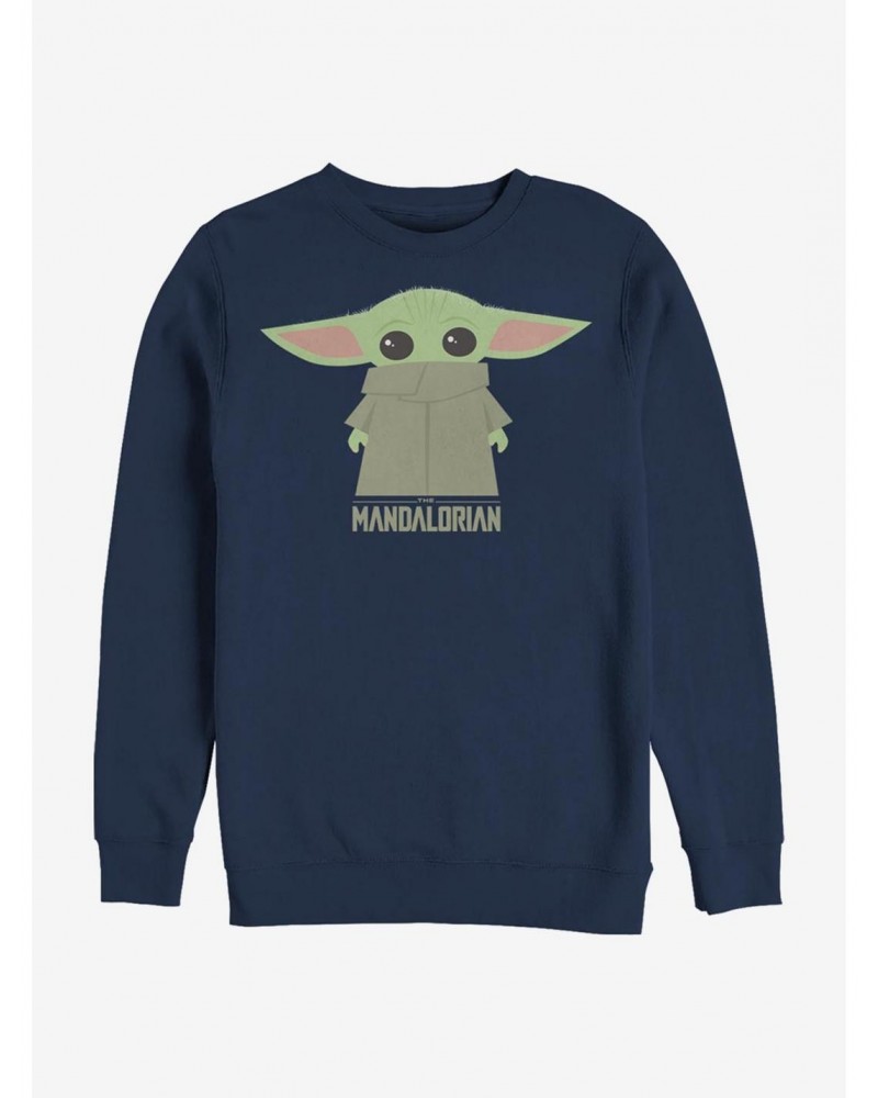 Star Wars The Mandalorian The Child Covered Face Crew Sweatshirt $14.17 Sweatshirts