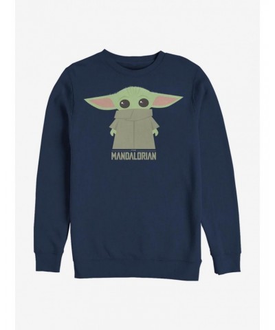 Star Wars The Mandalorian The Child Covered Face Crew Sweatshirt $14.17 Sweatshirts