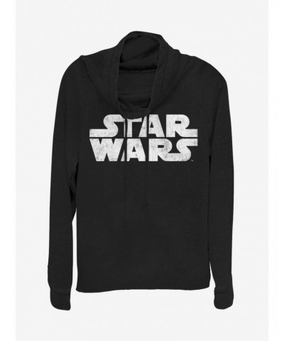 Star Wars Simplest Logo Cowlneck Long-Sleeve Girls Top $12.93 Tops