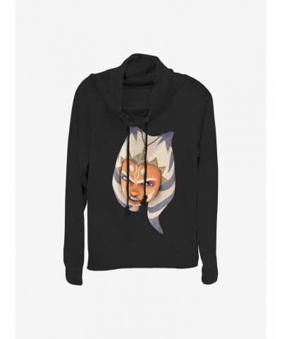 Star Wars: The Clone Wars Ahsoka Face Cowlneck Long-Sleeve Girls Top $14.01 Tops