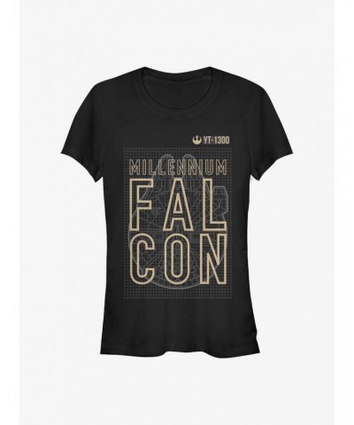 Star Wars Falcon Fighter Girls T-Shirt $6.47 T-Shirts