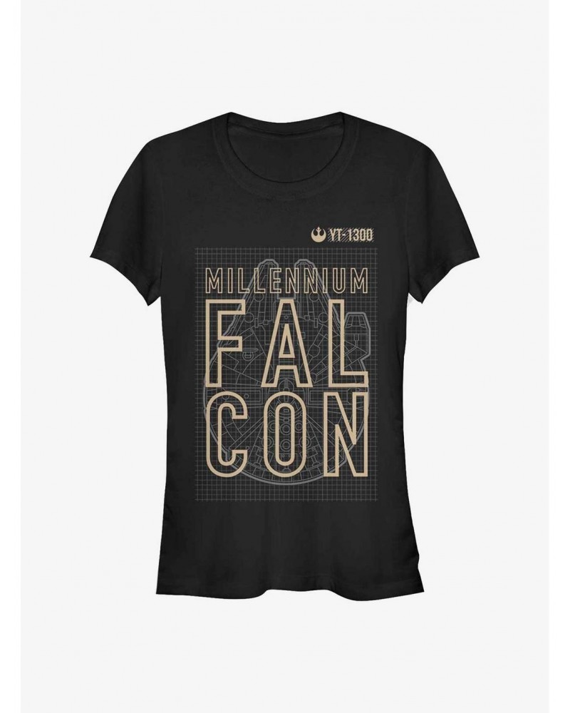 Star Wars Falcon Fighter Girls T-Shirt $6.47 T-Shirts