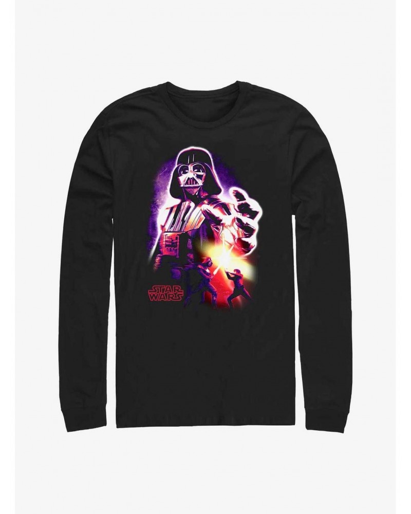 Star Wars Neon Vader Long-Sleeve T-Shirt $12.37 T-Shirts