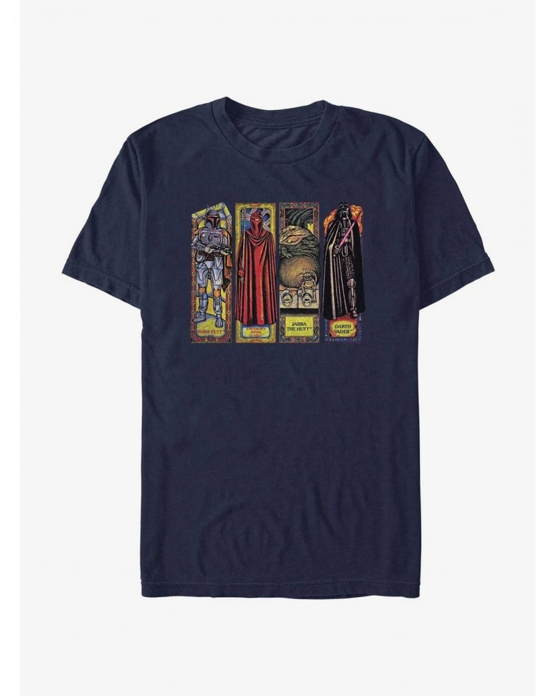 Star Wars Return of the Jedi 40th Anniversary Stained Glass Characters T-Shirt $5.59 T-Shirts