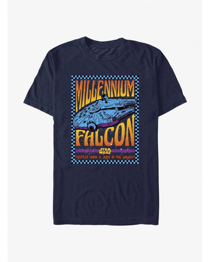 Star Wars Millennium Falcon Groovy Poster T-Shirt $6.99 T-Shirts