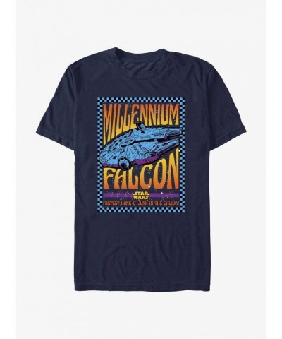 Star Wars Millennium Falcon Groovy Poster T-Shirt $6.99 T-Shirts