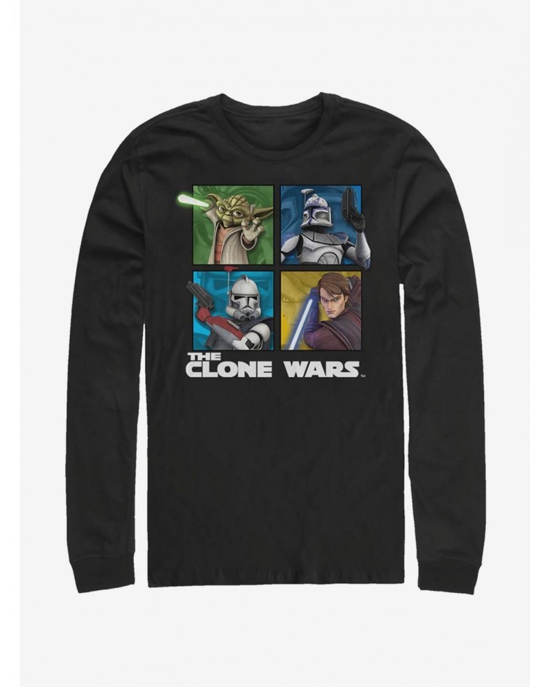 Star Wars The Clone Wars Panel Four Long-Sleeve T-Shirt $9.21 T-Shirts