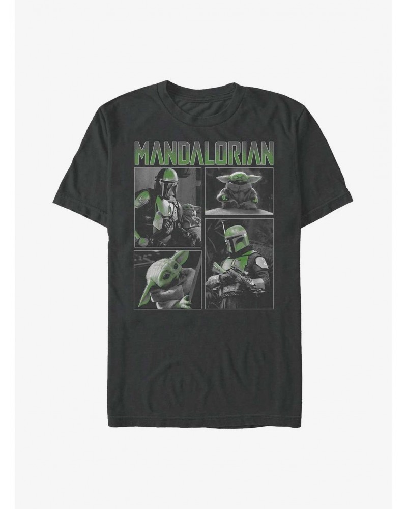 Star Wars The Mandalorian Mandalorian Grid T-Shirt $7.30 T-Shirts