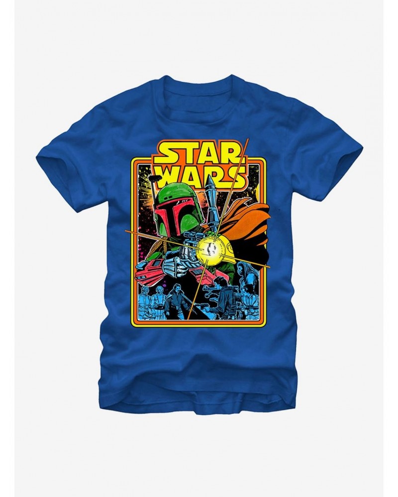 Star Wars Episode V The Empire Strikes Back Boba Fett Fires Poster T-Shirt $6.68 T-Shirts