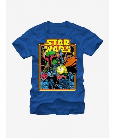 Star Wars Episode V The Empire Strikes Back Boba Fett Fires Poster T-Shirt $6.68 T-Shirts