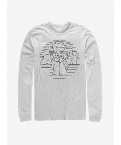 Star Wars The Mandalorian The Child Doodle Long-Sleeve T-Shirt $9.74 T-Shirts