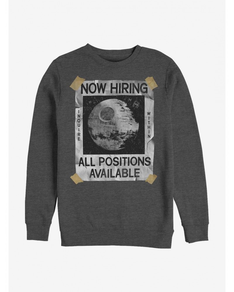 Star Wars All Positions Available Death Star Sweatshirt $9.15 Sweatshirts