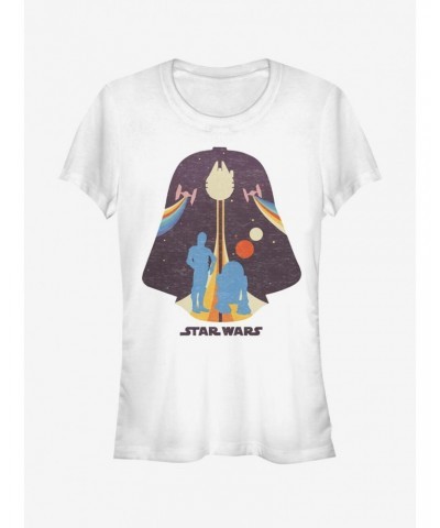 Star Wars Colorful Minimal Outline Girls T-Shirt $7.44 T-Shirts