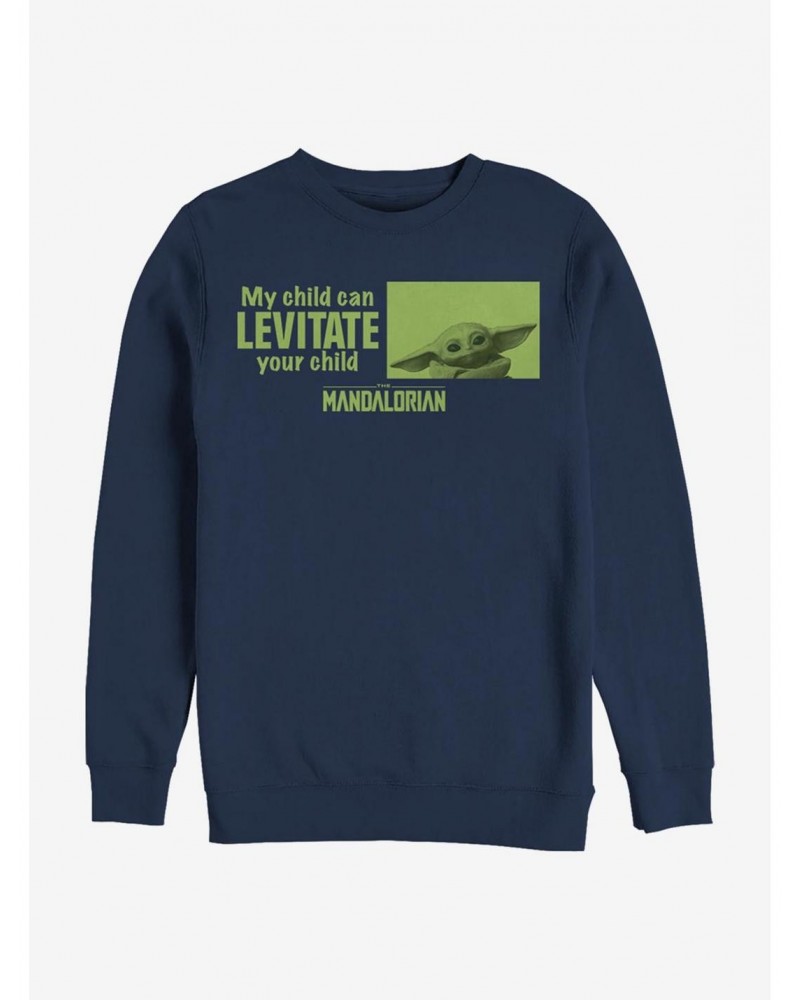 Star Wars The Mandalorian The Child Can Levitate Sweatshirt $9.74 Sweatshirts