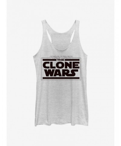 Star Wars The Clone Wars Clone Wars Logo Girls Tank $7.25 Tanks