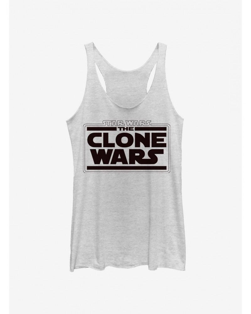 Star Wars The Clone Wars Clone Wars Logo Girls Tank $7.25 Tanks