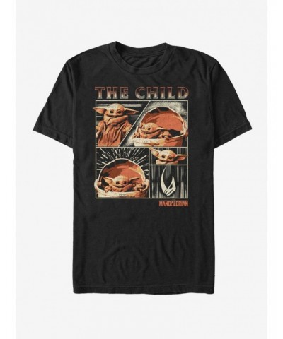 The Mandalorian The Child Panel T-Shirt $4.97 T-Shirts