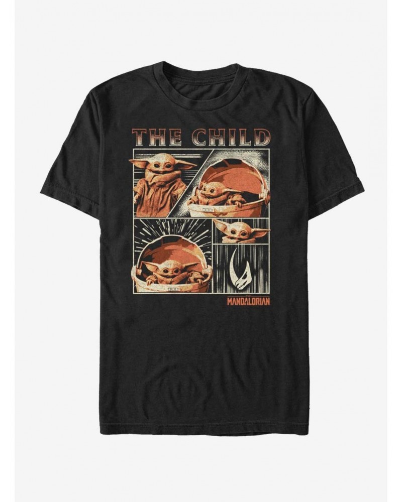 The Mandalorian The Child Panel T-Shirt $4.97 T-Shirts