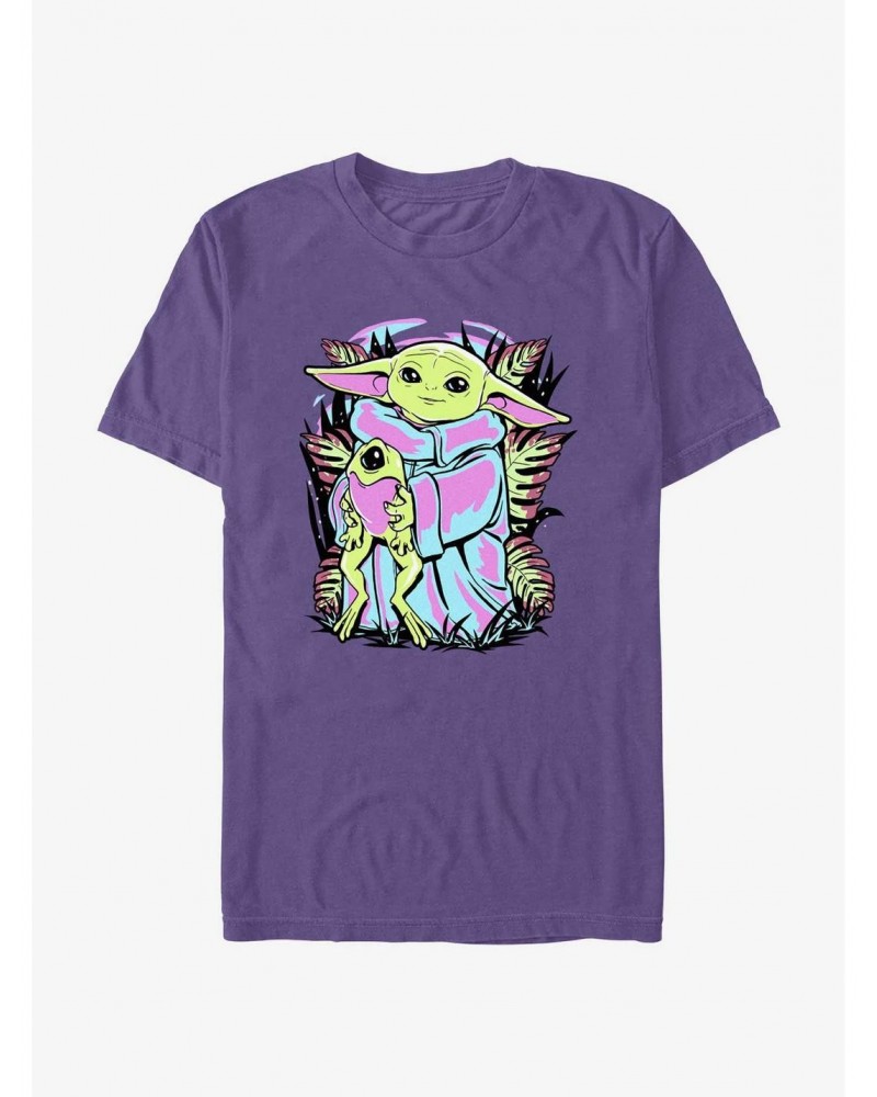 Star Wars The Mandalorian Neon Child and Frog Extra Soft T-Shirt $9.62 T-Shirts