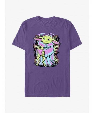 Star Wars The Mandalorian Neon Child and Frog Extra Soft T-Shirt $9.62 T-Shirts