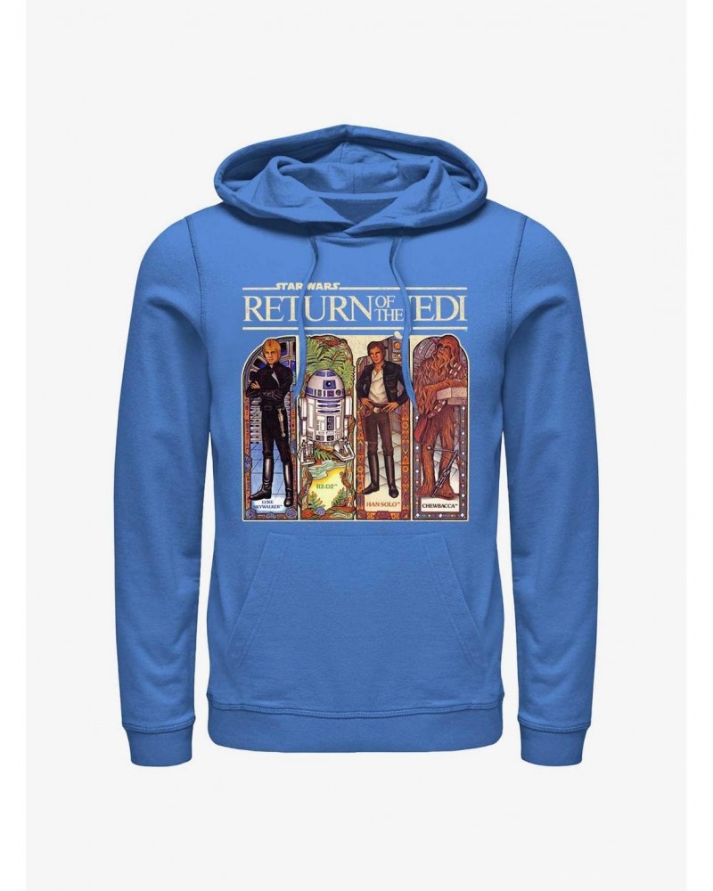 Star Wars Return of the Jedi 40th Anniversary Stained Glass Lineup Hoodie $17.96 Hoodies