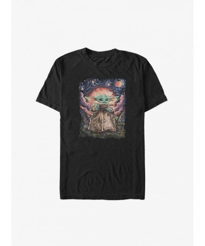 Star Wars The Mandalorian Grogu Sipping Starries Big & Tall T-Shirt $8.37 T-Shirts