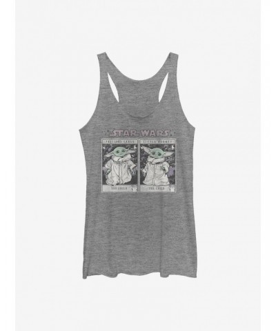 Star Wars The Mandalorian The Child Tarot Cards Girls Tank $8.08 Tanks