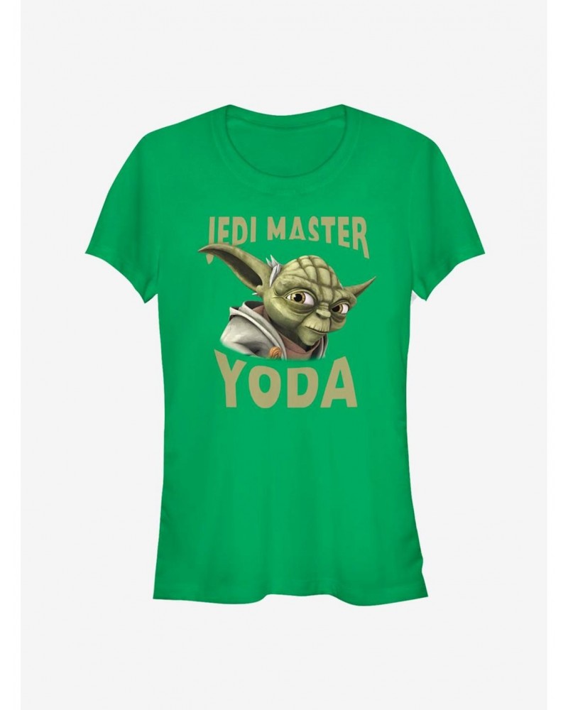 Star Wars The Clone Wars Yoda Face Girls T-Shirt $7.28 T-Shirts