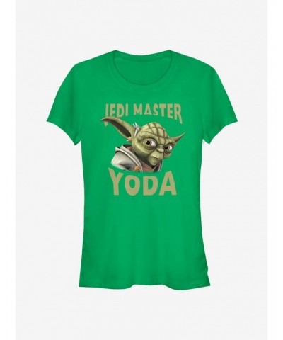 Star Wars The Clone Wars Yoda Face Girls T-Shirt $7.28 T-Shirts