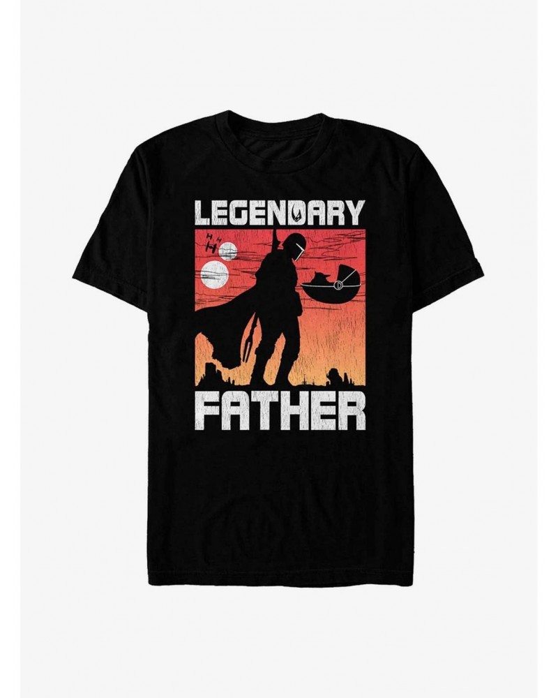 Star Wars The Mandalorian Father's Day Legendary Father T-Shirt $4.81 T-Shirts