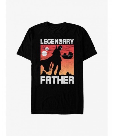 Star Wars The Mandalorian Father's Day Legendary Father T-Shirt $4.81 T-Shirts