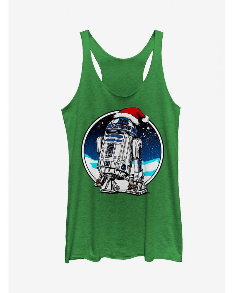 Star Wars Christmas R2-D2 Santa Hat Girls Tanks $9.32 Tanks