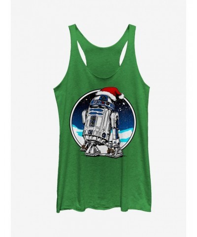 Star Wars Christmas R2-D2 Santa Hat Girls Tanks $9.32 Tanks