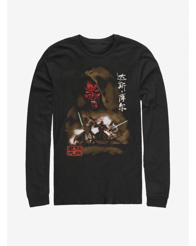 Star Wars Darth Maul Battle Long-Sleeve T-Shirt $11.05 T-Shirts